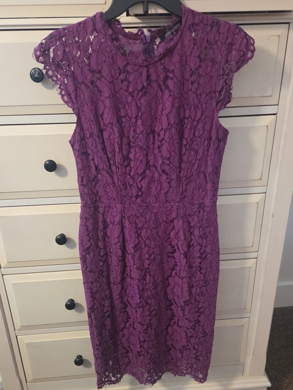 Sleeveless Purple Lace Dress by Merokeety
